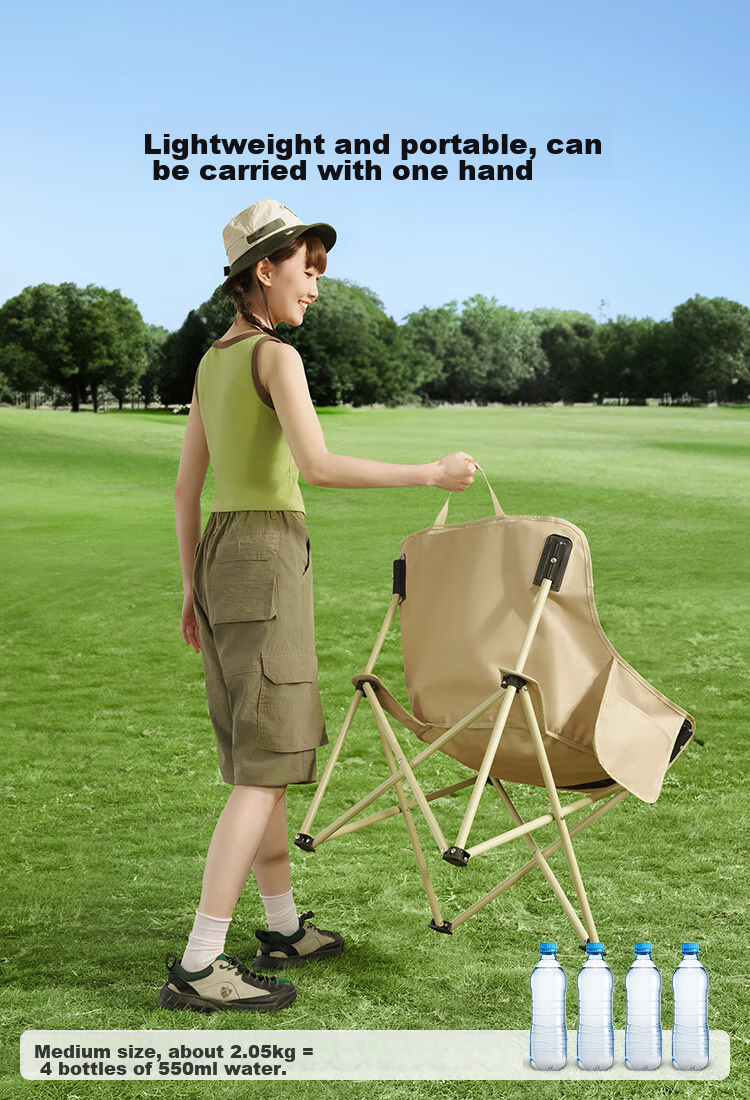 JD Original Outdoor Folding Chair, Portable Folding Moon Chair, Camping Chair, Folding Stool, Beach Chair, Fishing Chair, Extra Large Model 12