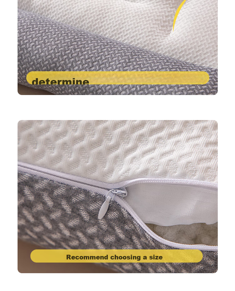 Yierman Pillow Neck Support Pillow for Cervical Spondylosis Deep Sleep Specialized Adult Men's Pillow Core Single Bed Home Use Extra Large One Pair Set 12