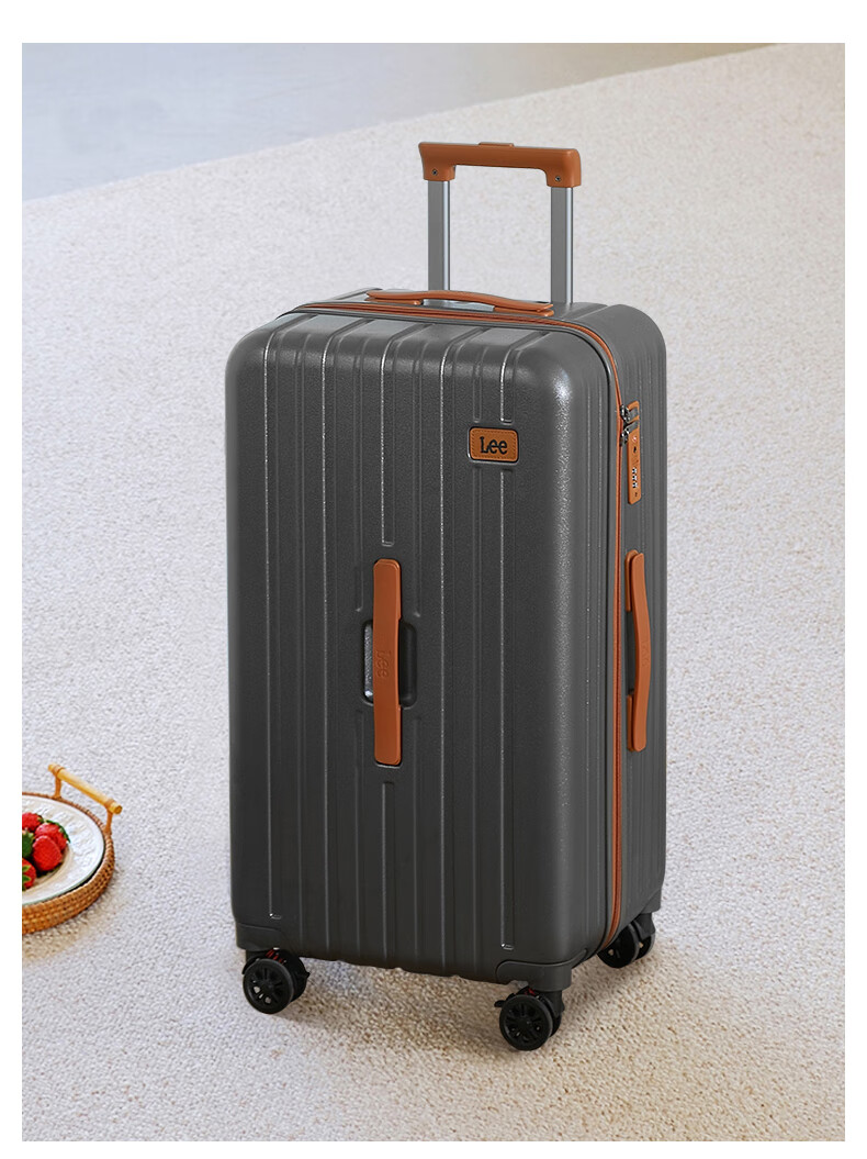 Lee High-Quality Large-Capacity Thickened Suitcase, Trolley Case, Student Carry-On Luggage, Travel Password Lock Suitcase, Aurora White, 20 Inch 17