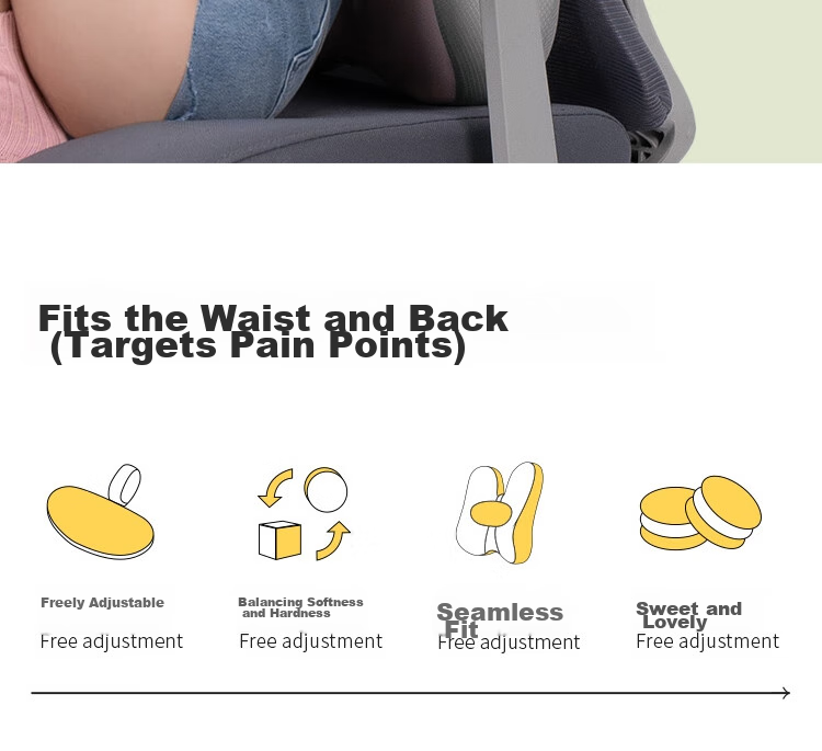 JAGO Cushion, Office Seat Pad, Butt Pad, Car Lumbar Support, Chair Backrest, Waist Pillow, Car Seat Cushion, Lumbar Support 3