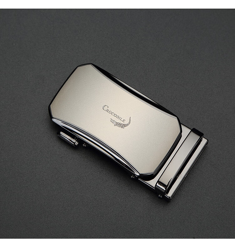 CROCODILE Valentine's Day Gift for Men, Single Automatic Buckle, No Strap, Alloy Leather Belt Buckle with Card Slot, Wearable K 7
