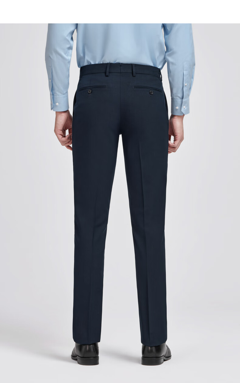 Goldlion Thermal Autumn Winter Warm Slim Fit Business Formal Trousers Men's Dark Blue 34 10