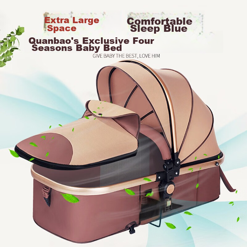 ANGI BABY Stroller: Reclining, Foldable, High-View, Reversible, Shock-Absorbing Baby Carriage