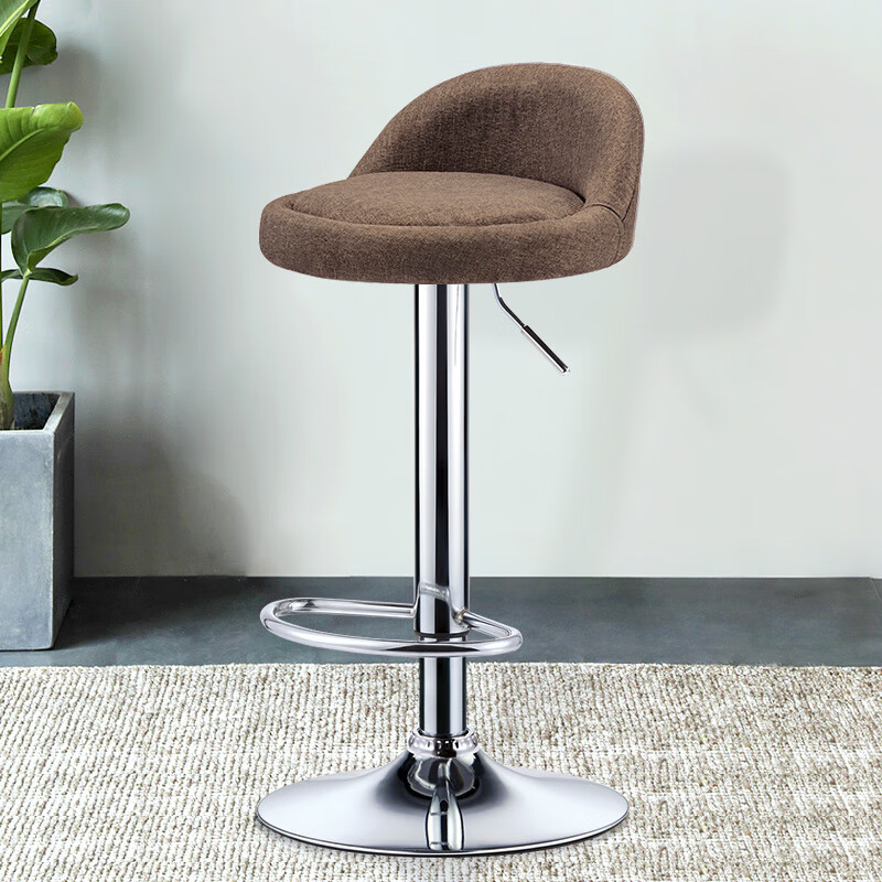 Huakaizhixing Bar Stool, Adjustable Height Leisure Bar Chair High Chair, Bank And Office Reception Chair HK109 Coffee Color Line