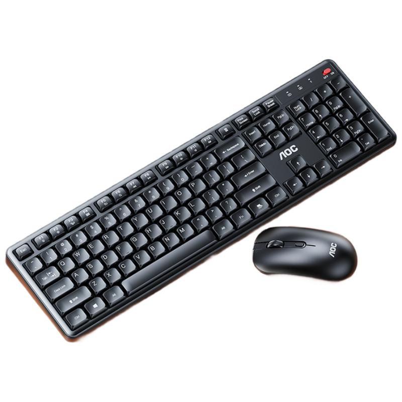 AOC KM460 Wireless Bluetooth Keyboard And Mouse Combo, Low-Profile Keys, Splash-Resistant Design, Suitable for Office And Home Use, Compatible with Laptops And Desktop Computers, Black