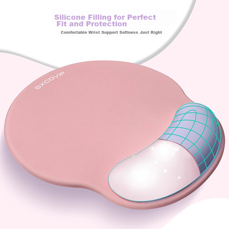 EXCO Pink + Purple Color-Block Mouse Pad Wrist Rest Large Silicone Soft Desk Pad Wrist Support for Women, Laptop Office Gaming Wrist Pad Non-Slip Mouse Pad for Men 9903 10