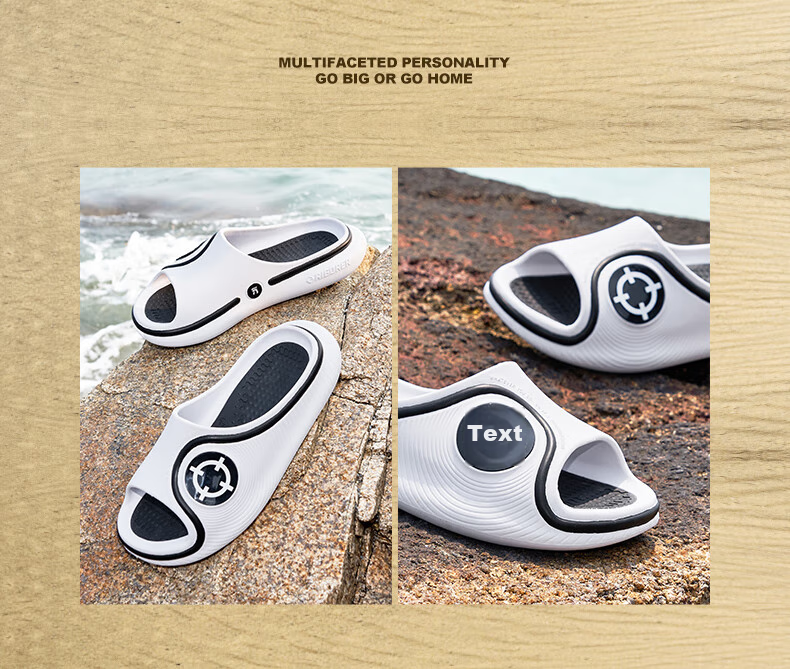 RIGORER Men's Sports Sandals, Tianji 2 Waterproof Non-Slip Basketball Summer Indoor Outdoor Beach Soft Elastic All-In Slippers 7