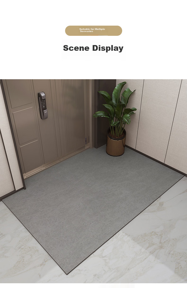 Qiqijia Leather Rubber Entrance Mat, Foyer Carpet, Doormat, Dirt-Resistant, Water-Absorbing, Non-Slip Foot Mat, 100*140cm 7
