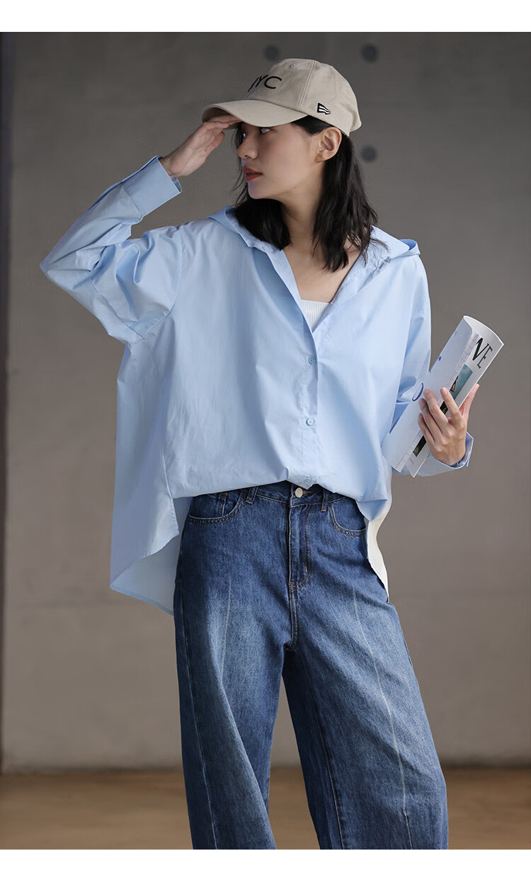 Dme Casual Hooded Side Slit Long Sleeve Shirt for Women, Light Brown, L 12