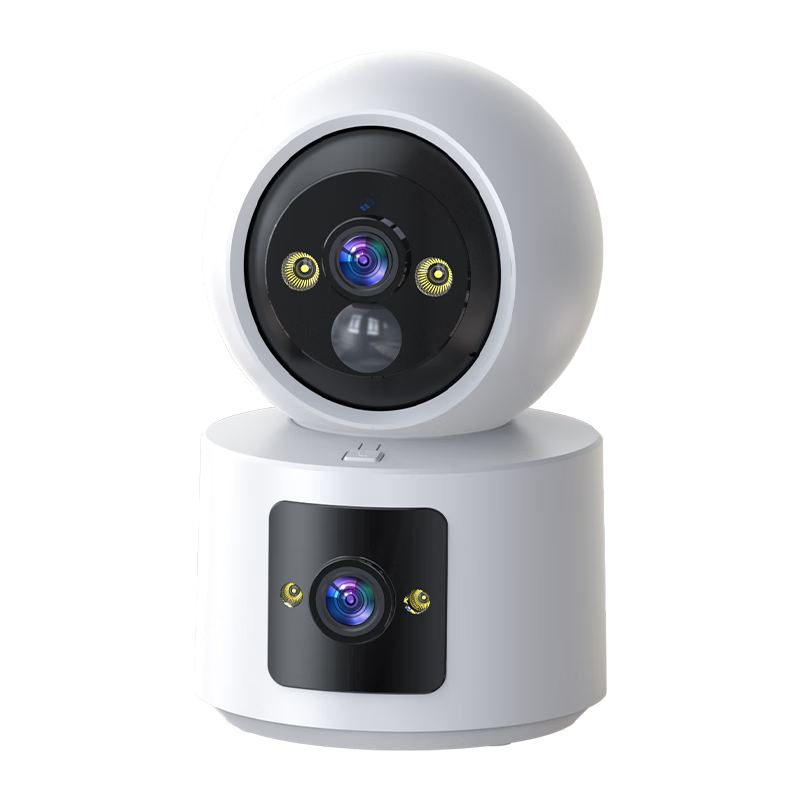 Boorgeel Wireless Battery-Powered Dual Camera AI Surveillance System, 360-Degree Coverage with Night Vision, Ultra-Clear 10MP Panoramic WiFi Remote Monitoring for Indoor And Outdoor Use