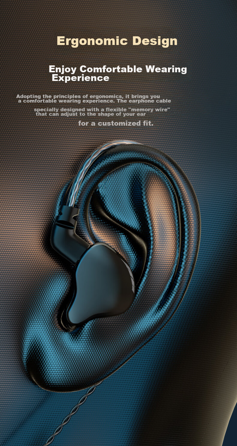 Haomuren Professional Wired In-Ear Headphones with Microphone for Streamers, Extended Cable for Mobile Phone And Computer, High-Fidelity HIFI Recording for Live Streaming, Karaoke And Music 8