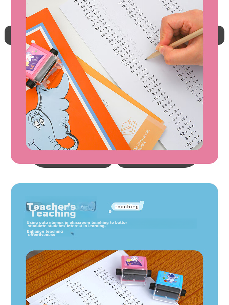 Sannianerban Math Subtraction Arithmetic Problems within 100, Rolling Stamp Questions, Random Question Generator for Primary School Students' Mental Arithmetic, Quick Memorization Tool for Arithmetic, Pink Subtraction Set 9