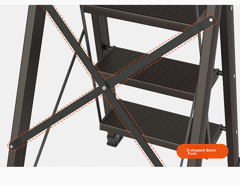 AOPENG Folding Ladder for Home Use, Four-Step Thickened Aluminum Alloy Indoor And Outdoor Climbing Ladder, A-Frame Ladder for Engineering Projects 10