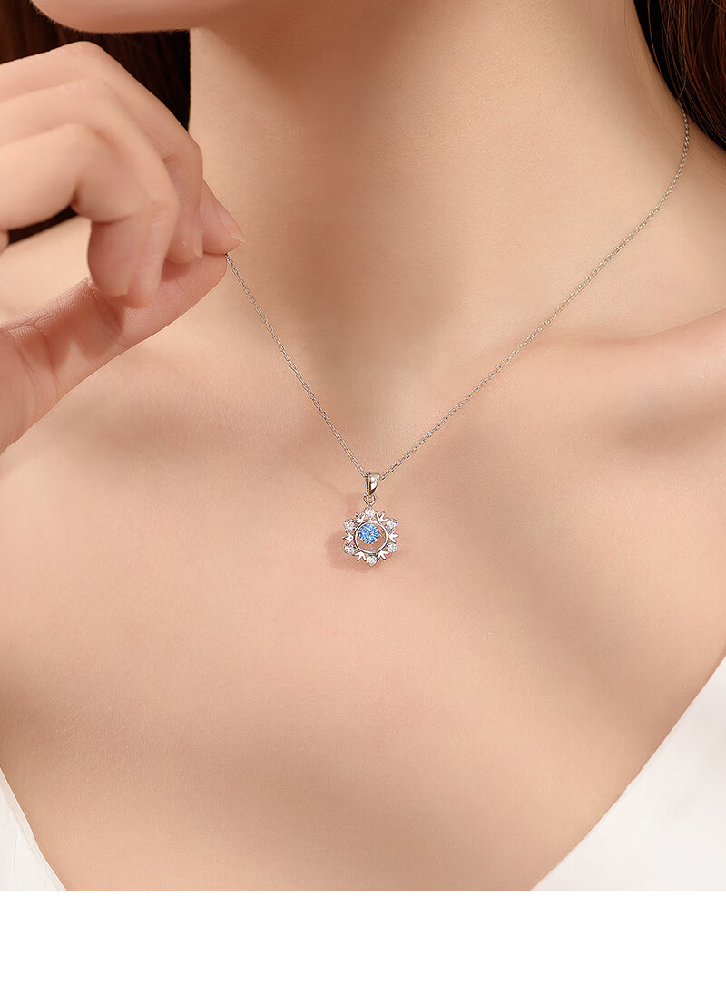 MANHE S999 Sterling Silver Necklace for Women, 2026 New Light Luxury High-End Style, Birthday Gift for Wife Or Girlfriend 11