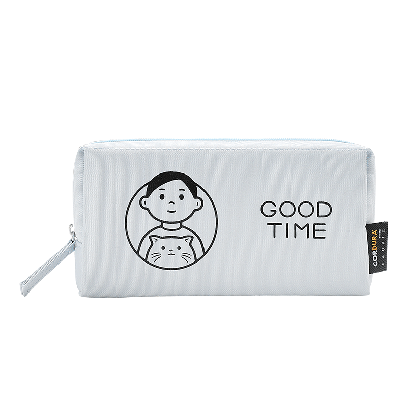 KOKUYO Noritake Collaboration Pencil Case, Student Stationery Storage Box, Large Capacity, Light Blue, 1 Piece, WSG-PC2X222LB
