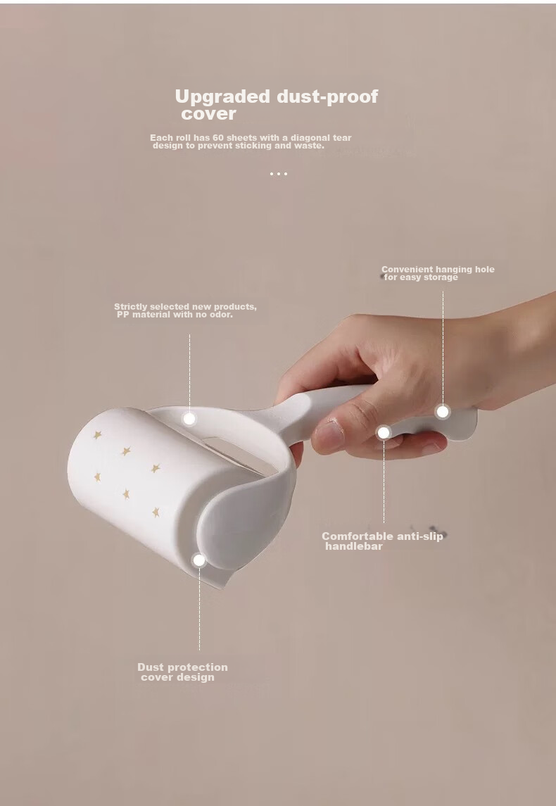 Yagao Long Lint Roller 24cm 7 Rolls 350 Sheets Tear-Off Lint Roller Paper for Clothes, Cat, Dog Hair Cleaning Tool 7