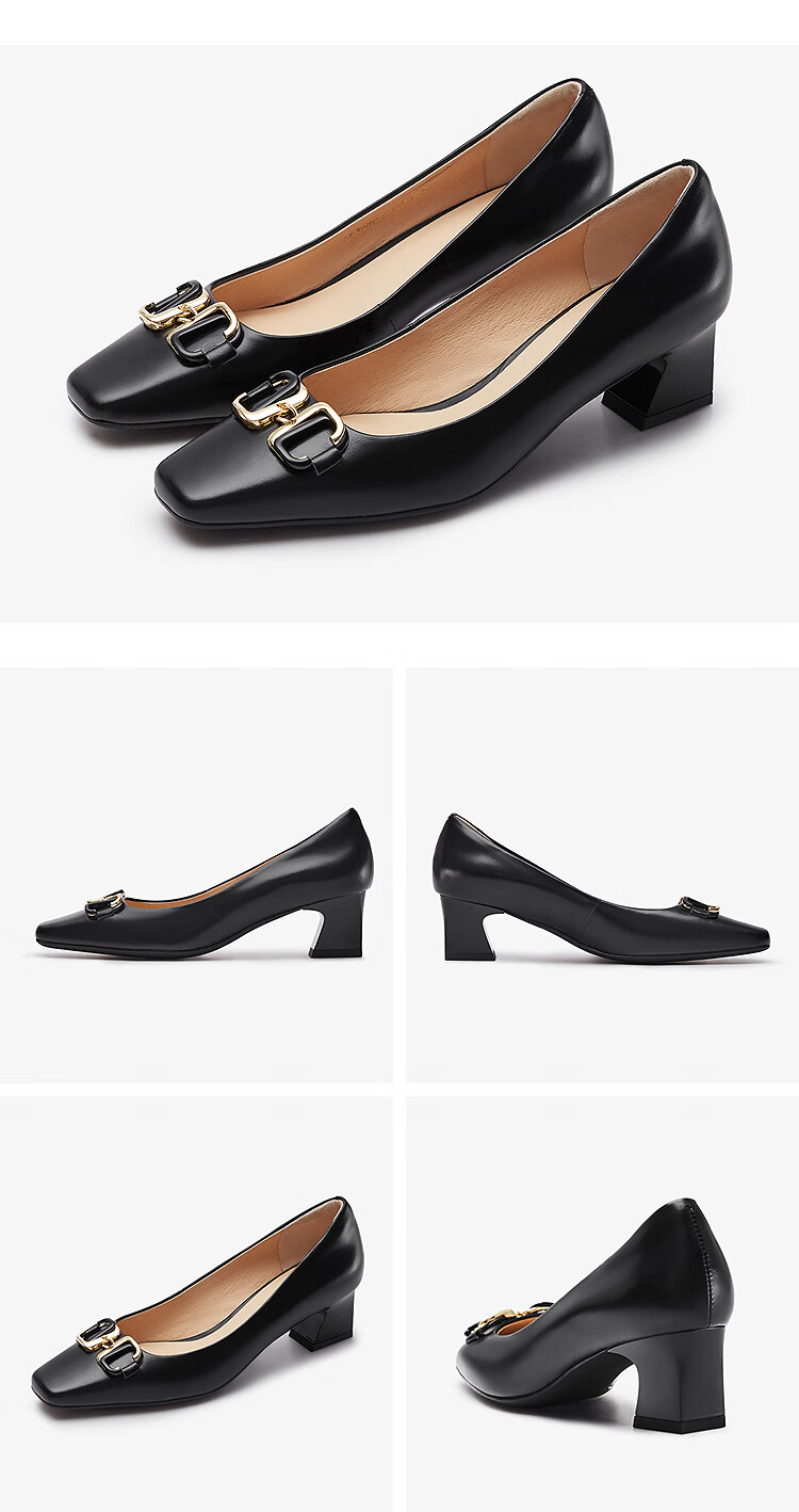Laird Spring/Summer 2026 New Fashion Elegant Buckle Commuter Women's Flats 5M50603 Black BKL 37 7