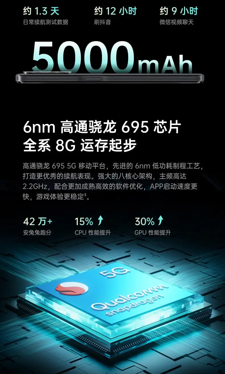 OPPO K10x Extreme Night 8GB+128GB 67W Super Flash Charge 5000mAh Long Battery Life 120Hz High Frame Screen 64MP Triple Camera Qualcomm Snapdragon 695 Camera 5G Phone OPPO K10x Extreme Night 8GB+128GB 67W Super Flash Charge 5000mAh Long Battery Life 120Hz High Frame Screen 64MP Triple Camera Qualcomm Snapdragon 695 Camera 5G Phone