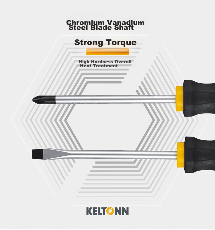 KELTONN Screwdriver Set, 6-Piece Set, Strong Magnetic, 6*150mm, 5*100mm, 3*75mm 2