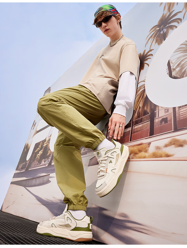 FILA FUSION Official Trendy Brand Men's Shoes, BANK II Lightweight Sneakers, Autumn New Style Footwear, Sports Shoes, Fashionable 2