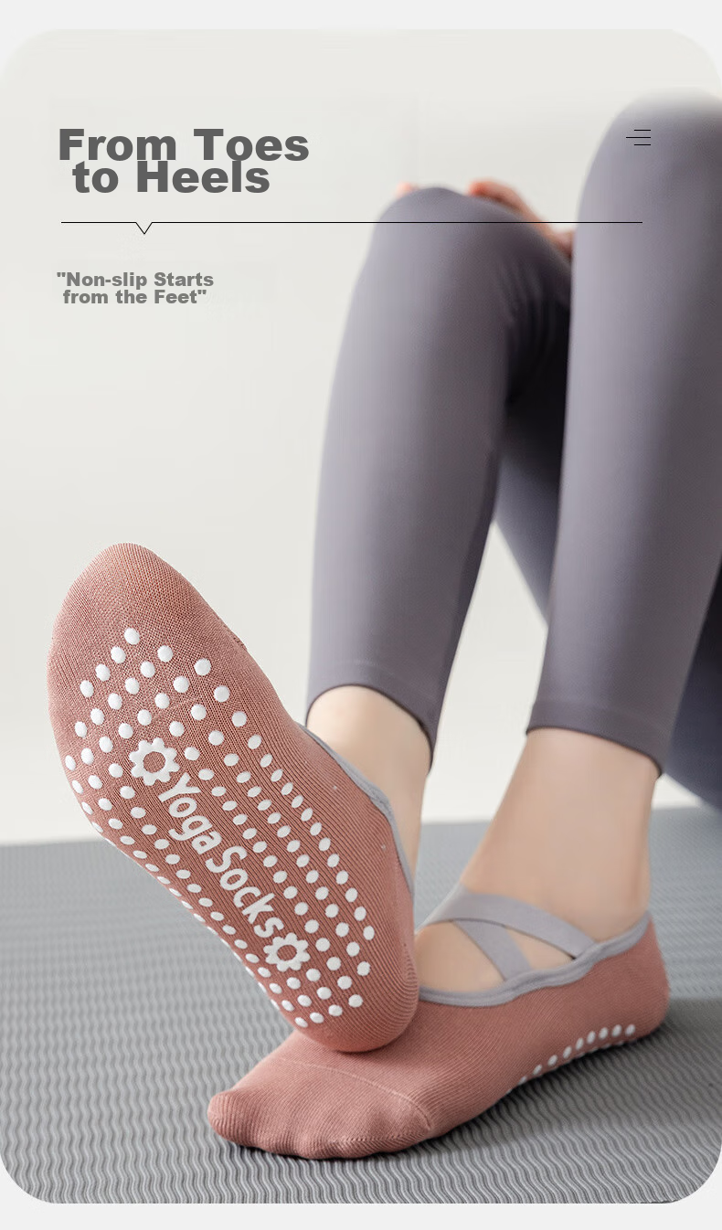 XUEXIMAN Yoga Socks for Women, Short Summer Socks, Professional Non-Slip Silicone Indoor Fitness Dance Beginner Pilates Sports Socks 8