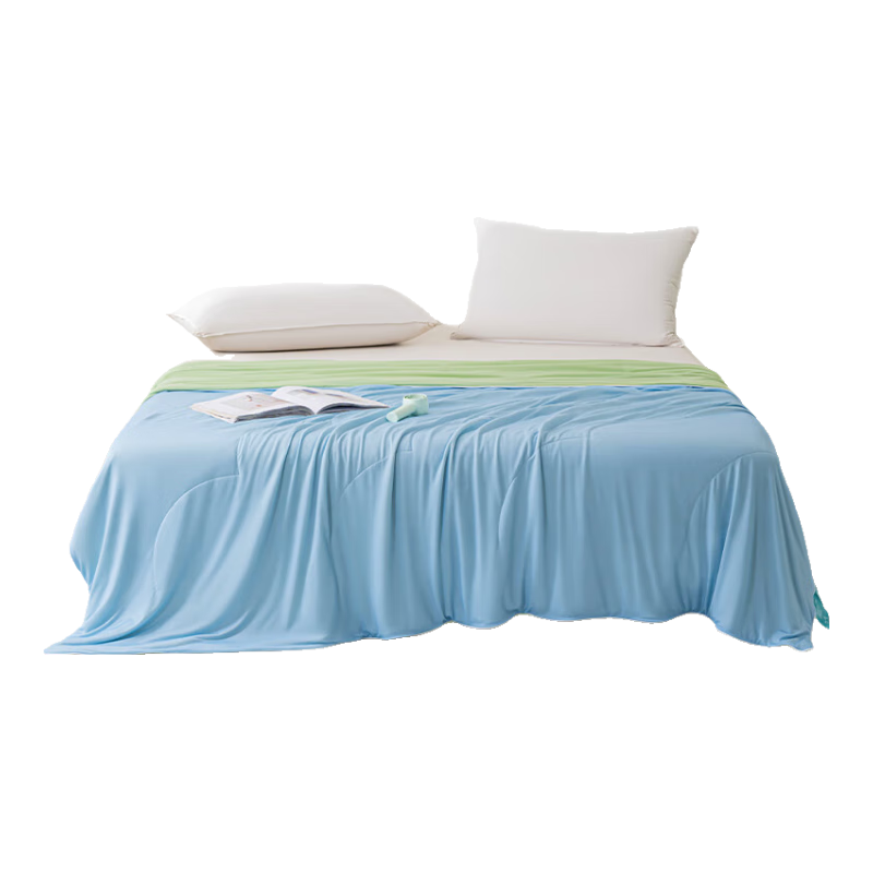 Dunlopillo Silk Comforter, Class A Cooling Sensation, Cooling Value 0.23, Air Conditioning Quilt, Summer Cool Quilt, Sky Blue, 2*2.3m