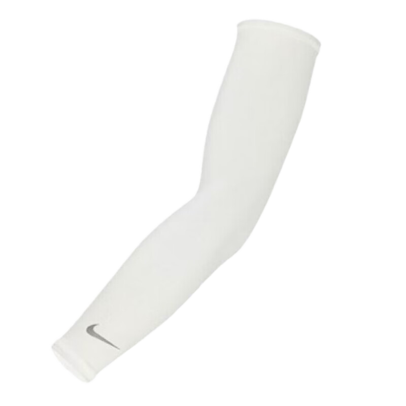 NIKE Arm Sleeves, Sun Protection, UV-Resistant, Lightweight, Breathable, for Cycling, Training, Running, White, NRS66107L/XL Size