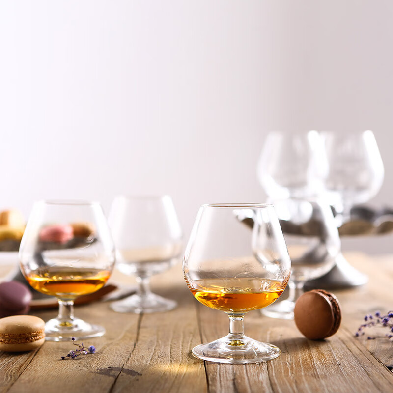 Luminarc Brandy Glasses Set of 6 - 250ml Cognac, Whiskey, Beer, Red Wine Glasses
