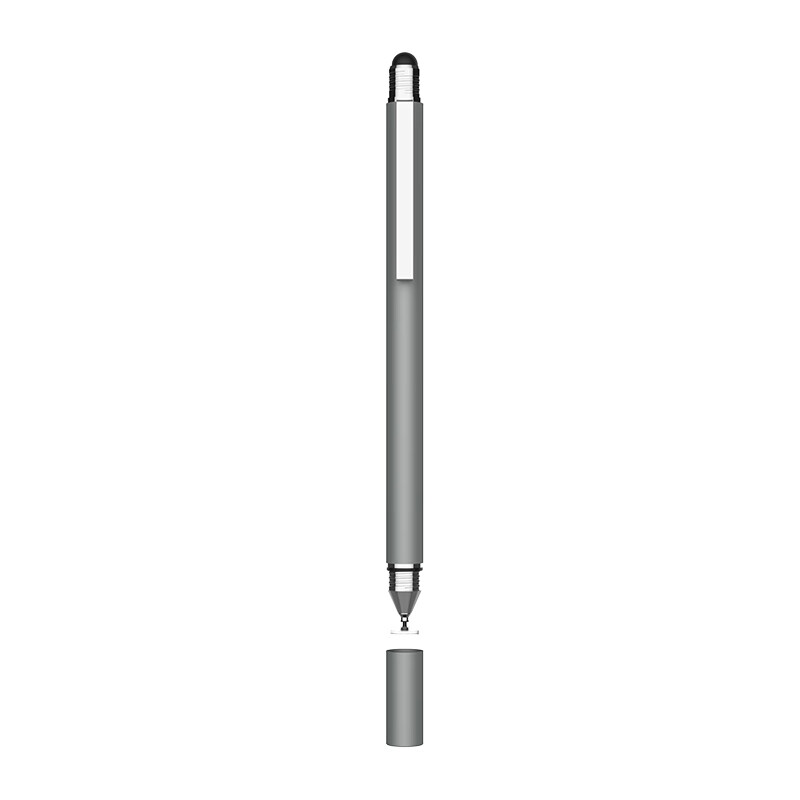 ESCASE iPad Capacitive Stylus Pen Mobile Touch Pen Fiber Touchscreen Tablet Drawing External Pen Clip Apple Huawei Android Microsoft Stylus TP-i14ProMax Deep Space Gray