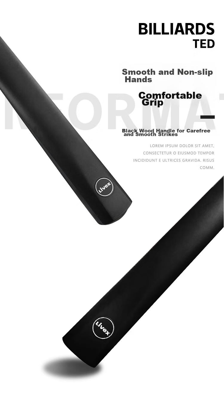 LIVEX Moya Billiard Cue Tip, Snooker Cue, Black 8, Chinese Black Eight Pool Cue, 16 Colors 5