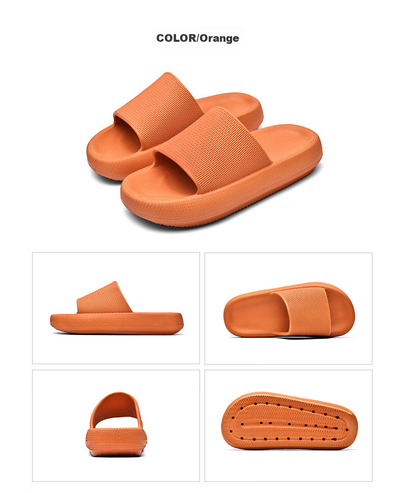 CARTELO Women's Slippers, Comfortable Sandals, Soft-Soled Home And Shower Slippers, Women's Size 0293, Orange, 39-40 25