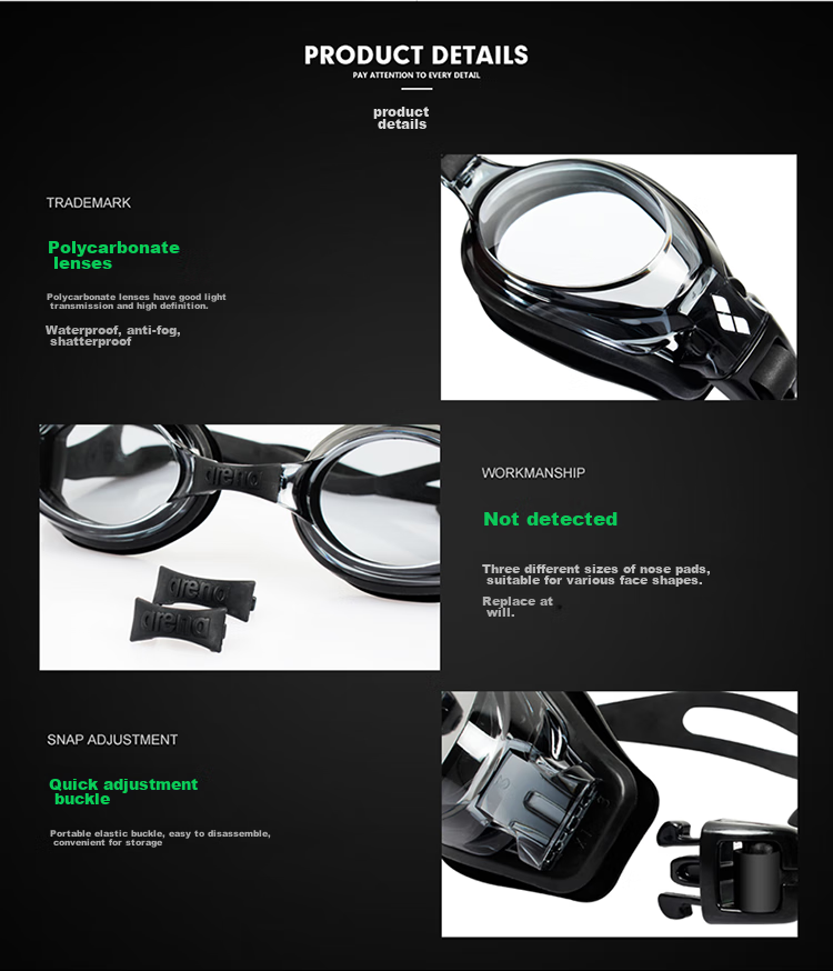 Arena Swimming Goggles, High-Definition Anti-Fog Waterproof Comfortable Swim Glasses, Professional Training Casual Swimming Goggles, Unisex Equipment 22