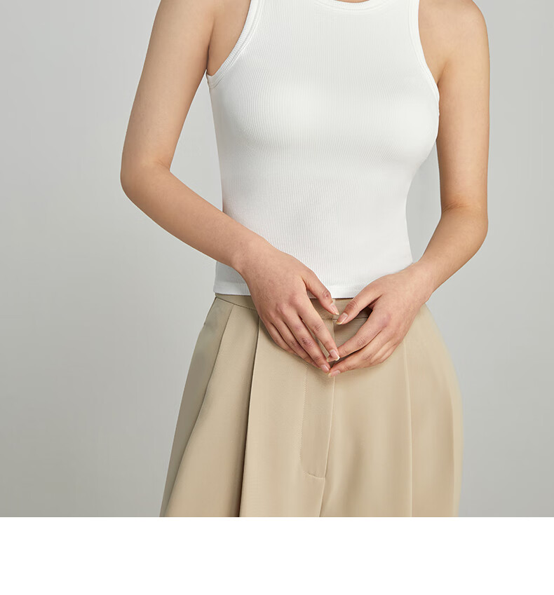 TINGE White Camisole Tank Top for Women, Thin Style with Built-In Bra Pads, Inner Wear Or Outer Wear Top 28