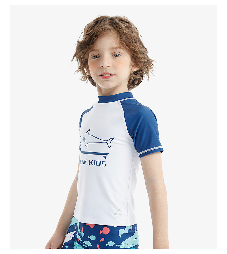 PEAK Children's Swimwear, Boys' Two-Piece Swimsuit, for Small to Large Kids, Cute Hot Spring Swim Trunks, Kids' Swimming Costume Set, Size 100 5