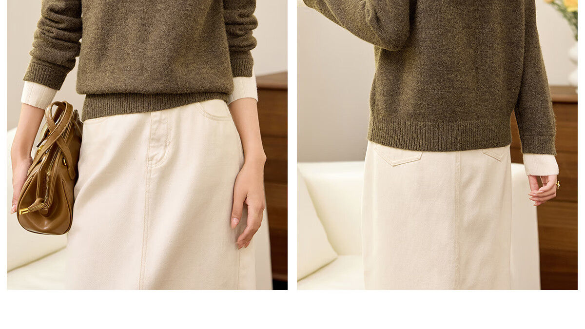 PinCai Women's Knit Sweater Wild Mallard Vintage Thickened American Style Trendy Knitwear P144Z6001 18