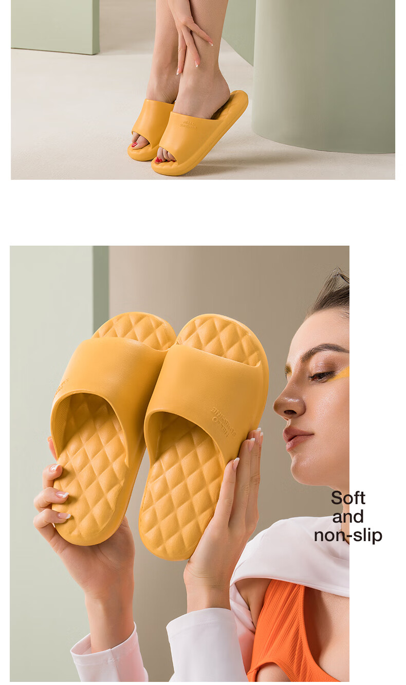 LURAD Slippers for Men, Summer Thick-Soled, Non-Slip, Antibacterial, Odor-Resistant, Home Bathroom Shower Sandals for Women, Black, Size 41-42 10