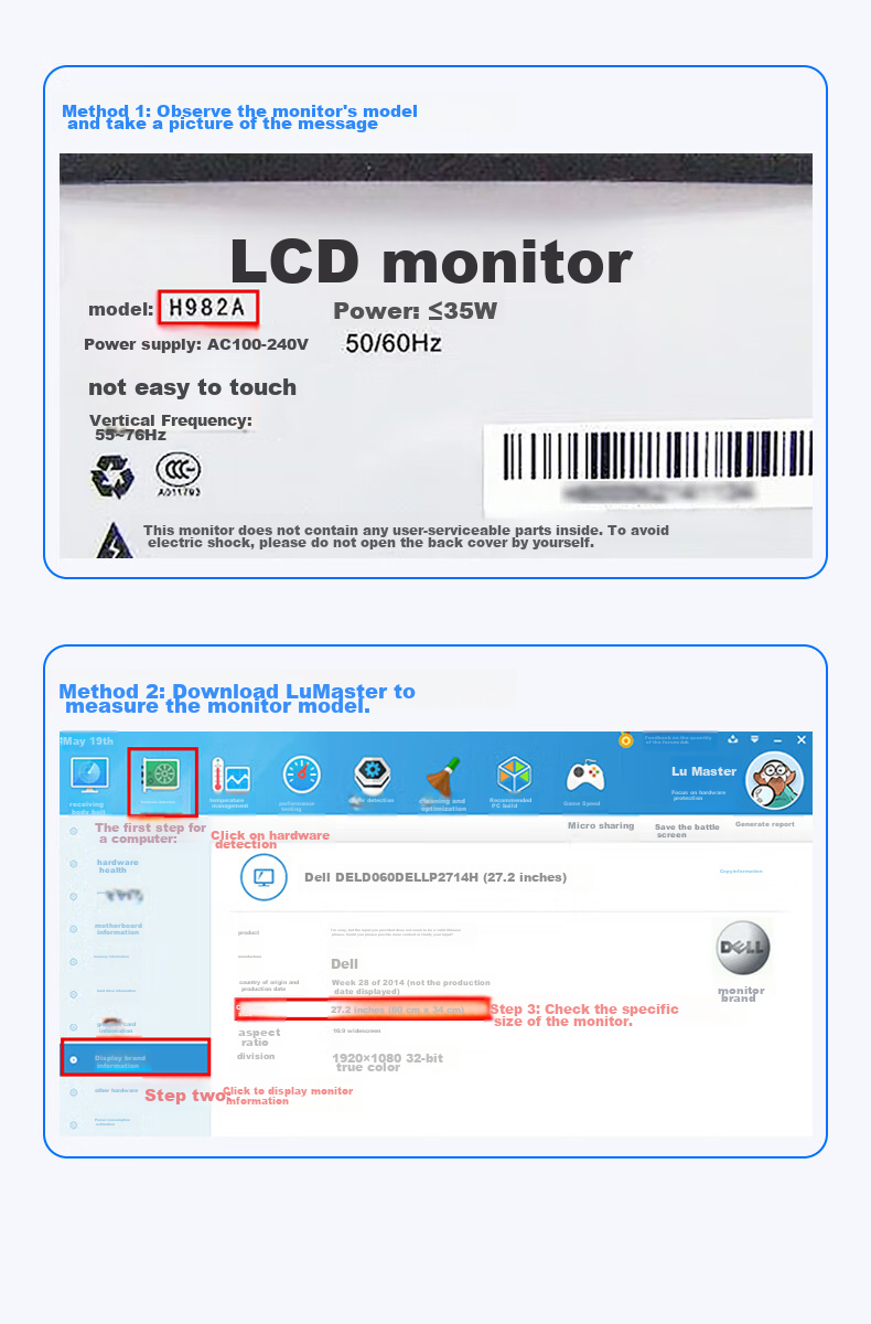 BIAZE Computer Privacy Screen Protector, Monitor Anti-Glare Film, Desktop Computer Screen Anti-Blue Light Eye Protection Privacy Film, Acrylic Hanging Type, 27 Inches, 16:9 20