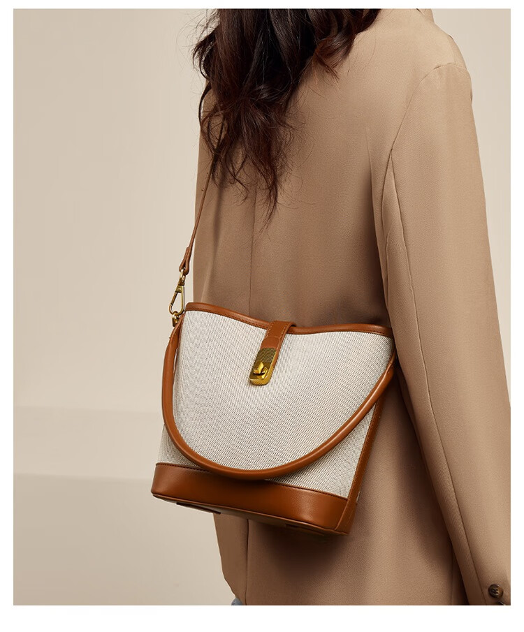 FOXER Women's Handbag, Large Capacity Bucket Bag, Tote Bag, Shoulder Crossbody Bag, Light Luxury Valentine's Day Gift 10