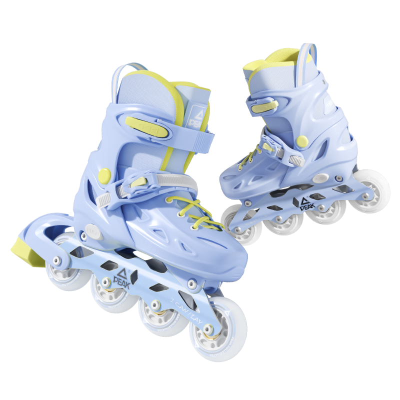 PEAK Roller Skates for Children, Inline Skates for Boys And Girls, Roller Skates with Hip Protection [Elementary And Middle School Roller Skating Class] Birthday Gift Blue S