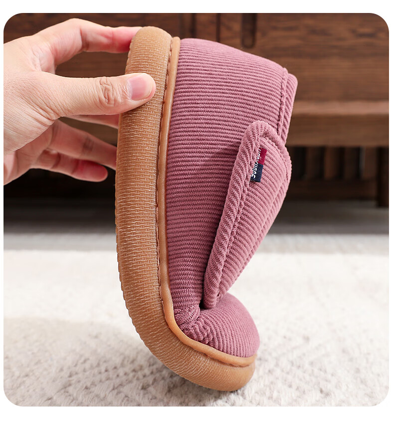 GUOLUOFEI Velcro Slip-On Cotton Shoes for Men And Women, Winter Fleece-Lined Thick Non-Slip Warm Shoes for Mothers And Elderly 7