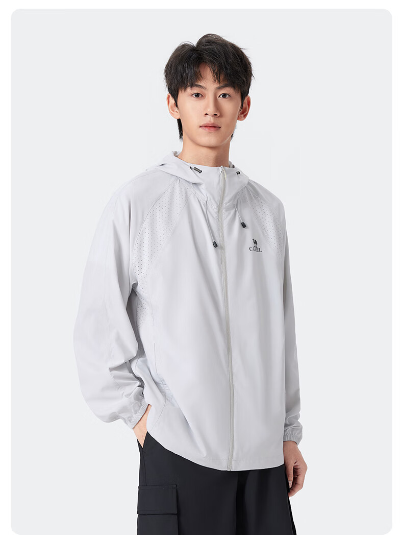 CAMEL [Iceberg] Sun Protection Clothing, UPF50+, UV-Resistant, Breathable Skin Coat, Cool-Touch Sun Protection Garment, Men's Jacket 10