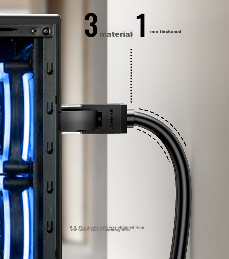 UGREEN Cat6 Ethernet Cable, Gigabit High-Speed Network Broadband Cable, Category 6 Home Computer Laptop Router Monitoring Cable, CAT6 Eight-Core Patch Cord, Black, 30 Meters, 20168 23