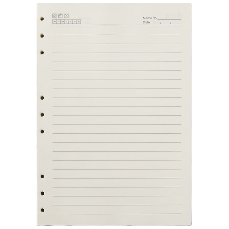 Xutong A5 Loose-Leaf Refill Paper for 6-Hole Notebook, 100gsm, 80 Sheets/160 Pages, Lined Refill Inserts for Notebooks, Meeting Notes, Customizable