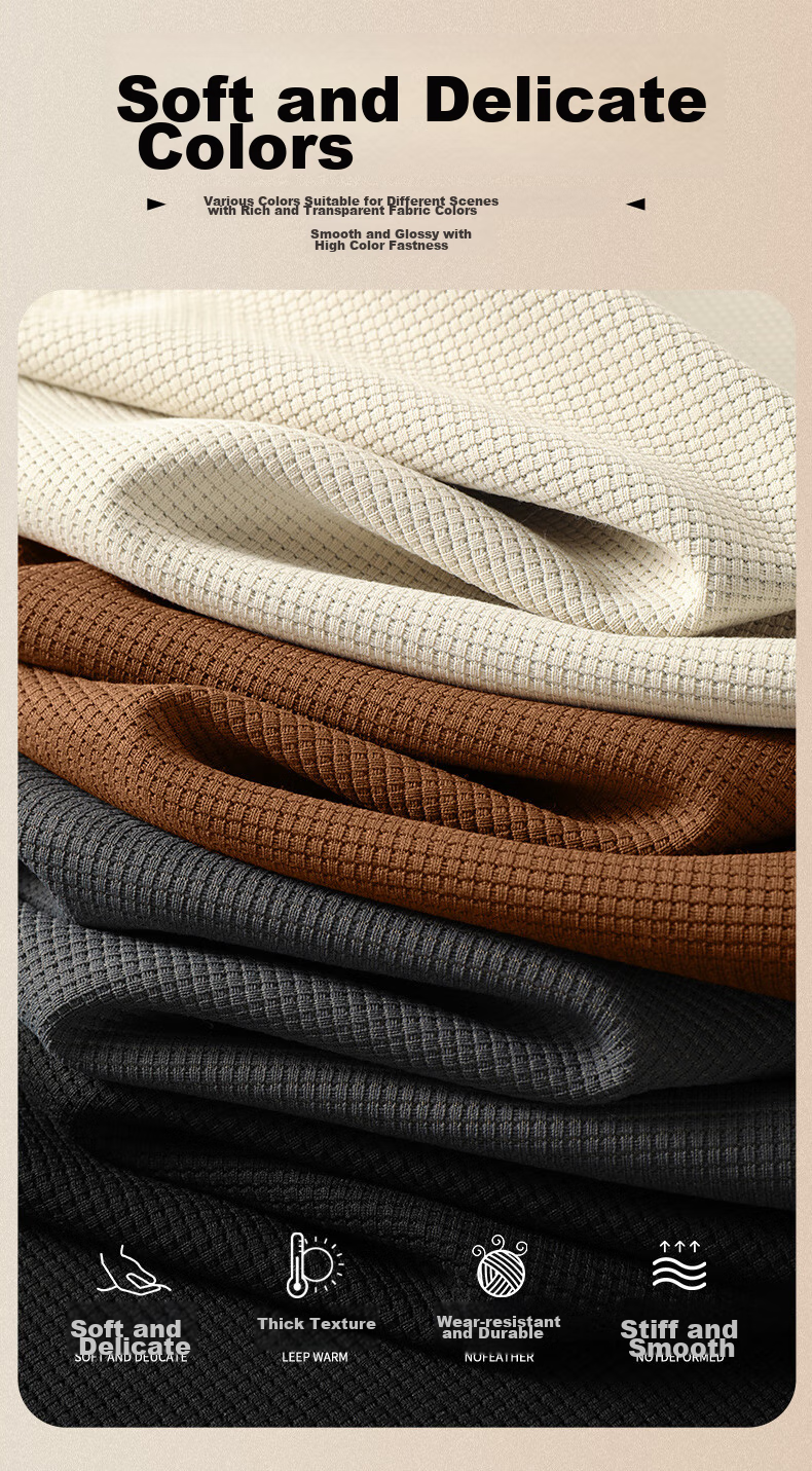 Baleno Sweatshirt for Men, Spring And Autumn Round Neck Pullover, Casual Men's Top, Heavyweight Waffle Knit Long-Sleeve Outerwear 5
