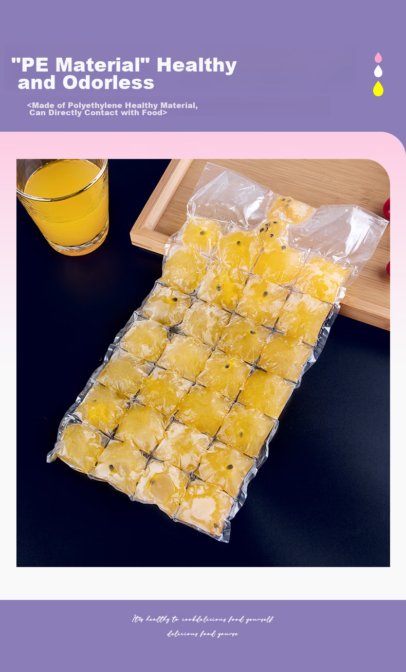 BWNK [280-Piece Set] Ice Cube Trays, Disposable Ice Bags with Self-Sealing Edges, Ice Cube Molds, 10 Ice Bags 6