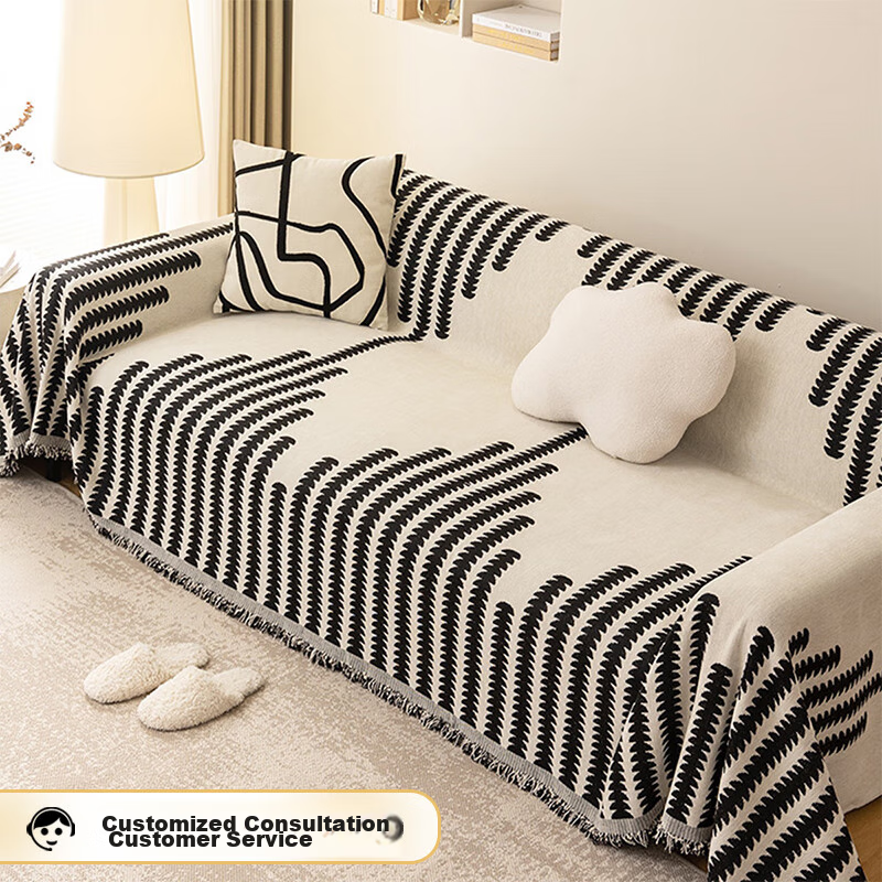 Mihua All-Season Chenille Anti-Cat Scratch Sofa Cover, Throw Blanket, Sofa Slipcover, 180*300cm, Roman Life