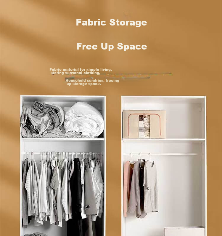 CHAHUA Foldable Storage Box, Fabric Clothes Organizer, Drawer-Style Wardrobe, Clothing Storage Container 5