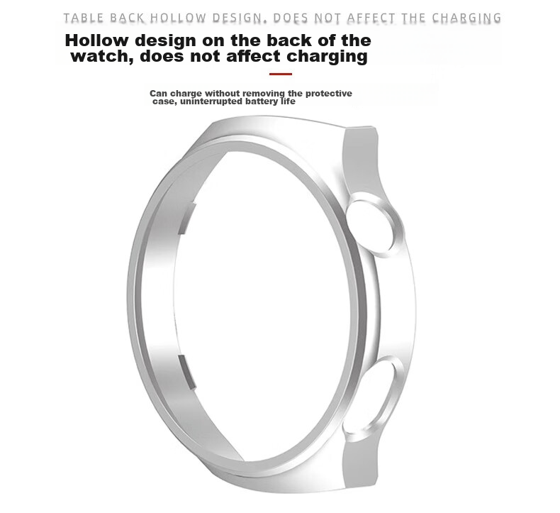 Watchbond, Suitable for Huawei Watch 4 Pro Protective Case with Integrated Screen Protector, Deep Blue Earth PC Tempered Glass Integrated Protective Film, Protective Cover, Screen Protector, Full Coverage Anti-Scratch Accessories 3