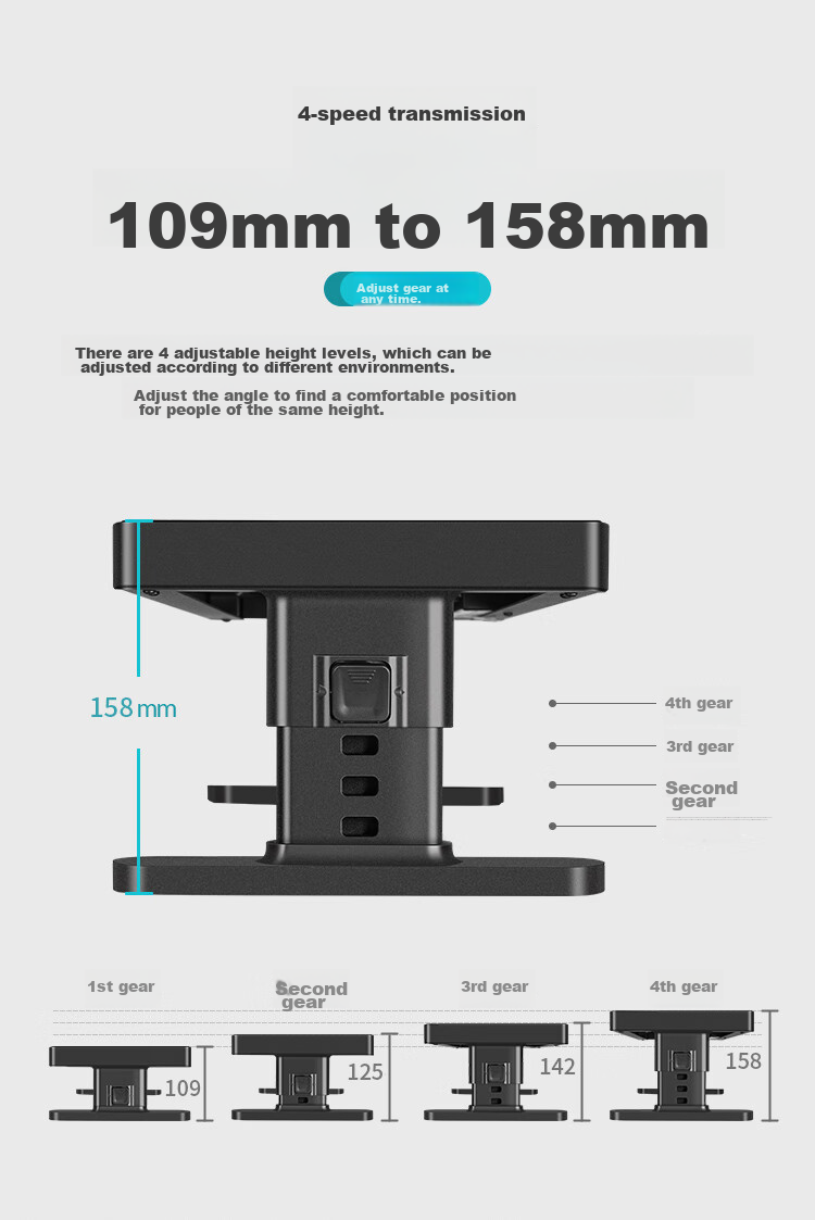 Luwei Monitor Riser Stand, Multifunctional Laptop Stand, Desktop Computer Base, USB 3.0 Adjustable Height + Wireless Charging with Drawer, ZGL121 3