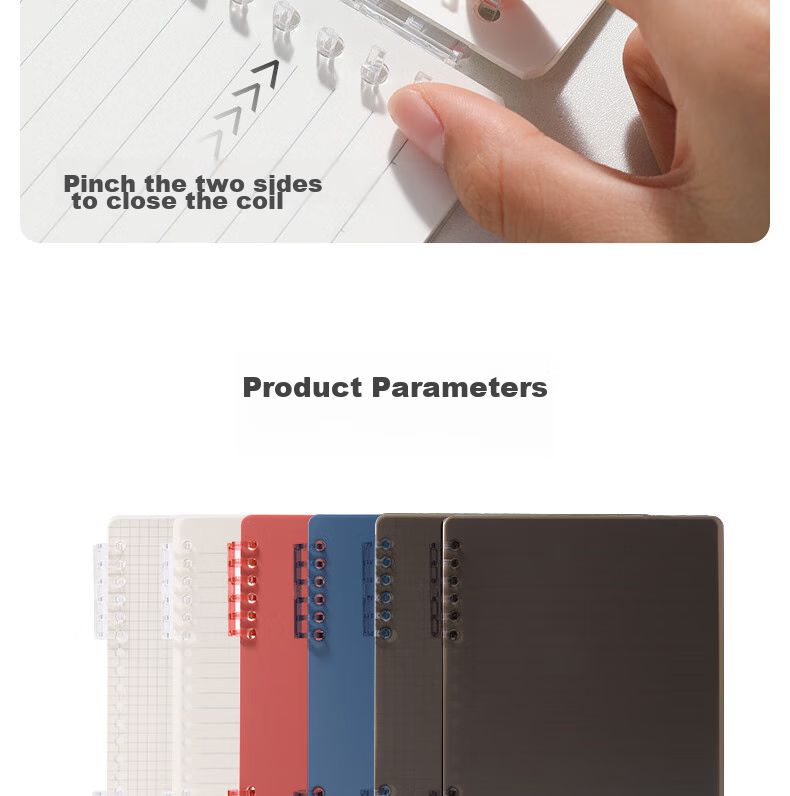 Deli B5 Comfortable Loose-Leaf Notebook Spiral-Bound Stationery Notebook for Middle And High School Homework, Study Supplies, Transparent Lined Paper for Exam Preparation And Error Correction HB550 12